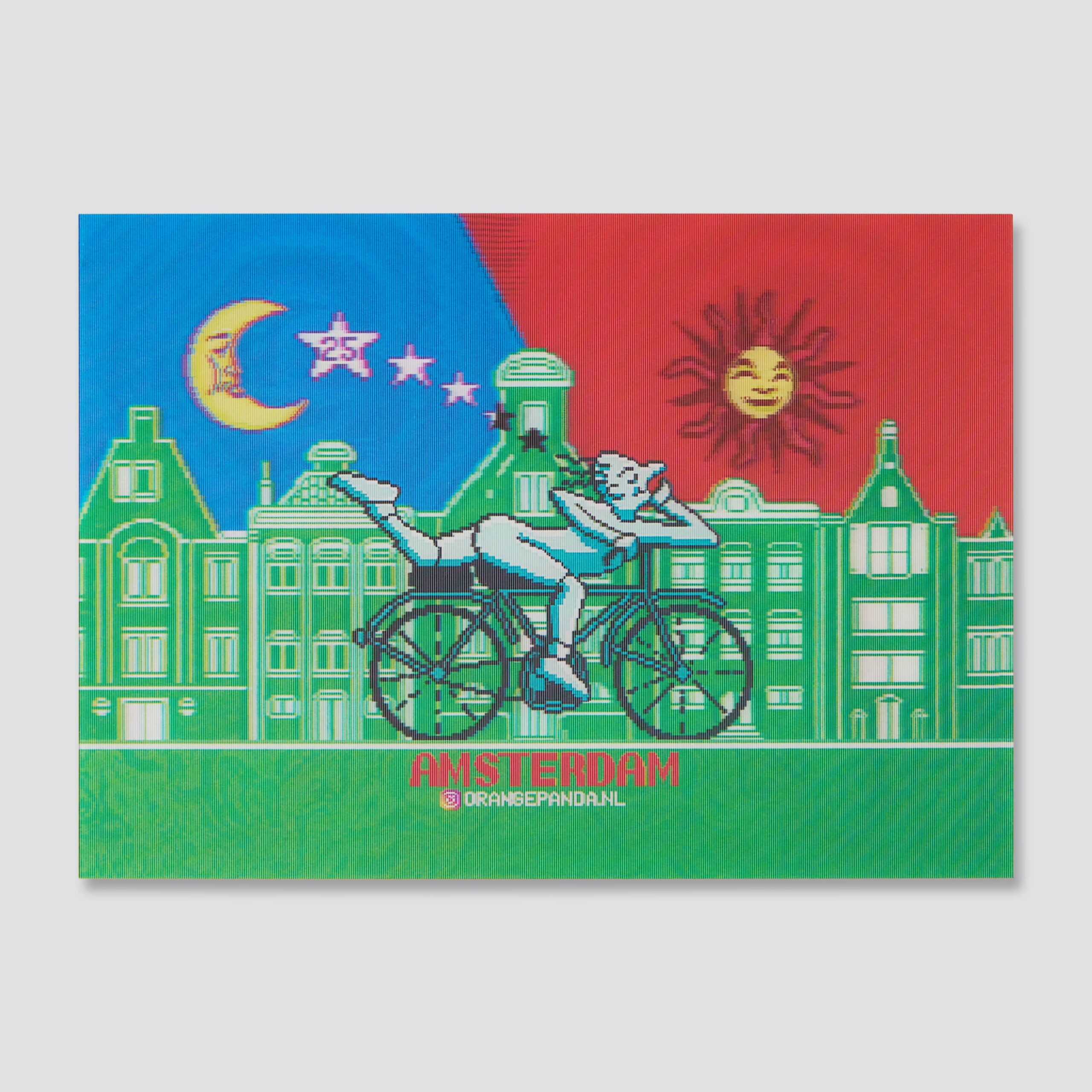 252 A6 lenticular postcard 3d Bike Trip - Image 2