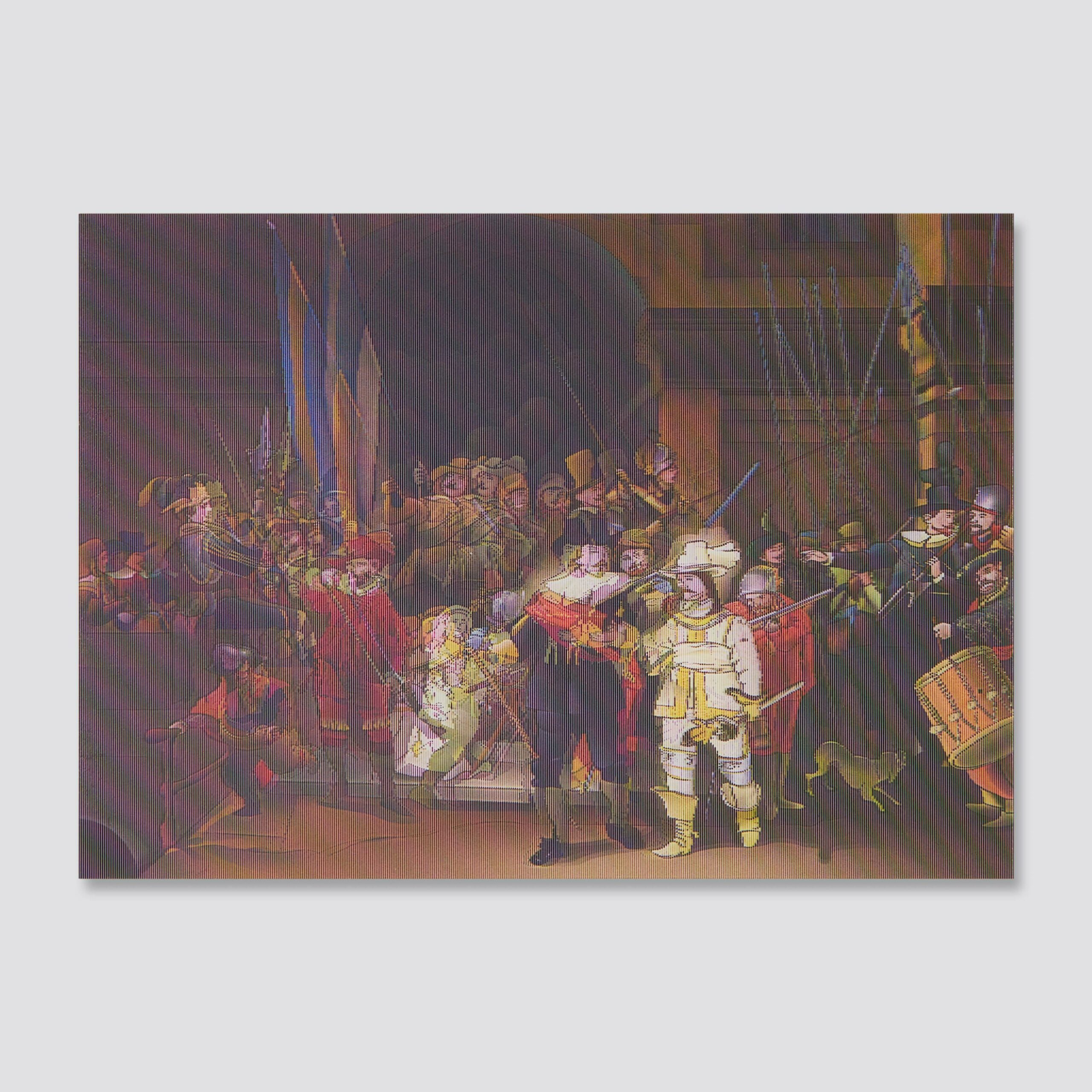 089 lenticular 3d poster after the Night Watch by Rembrandt (30 x 40 cm) - Image 2