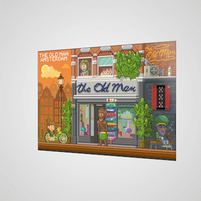 754 A6 lenticular postcard 3d The Old Man Smoke Supplies & Gifts